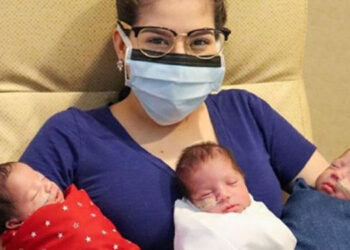 Mãe vence a Covid e tem trigêmeos saudáveis